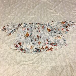 Flowy Butterfly Tube Top